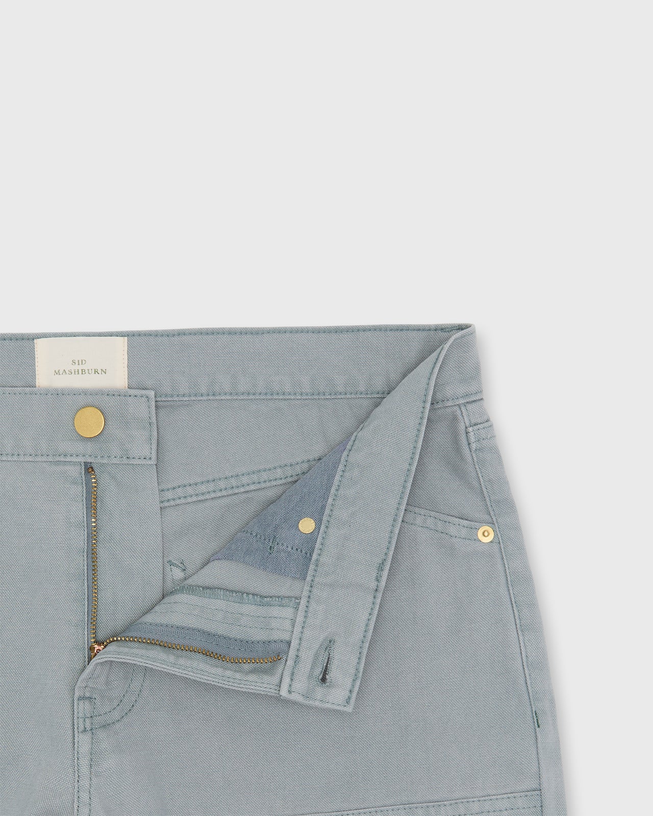 Garment-Dyed Brush Pant in Seafoam Canvas