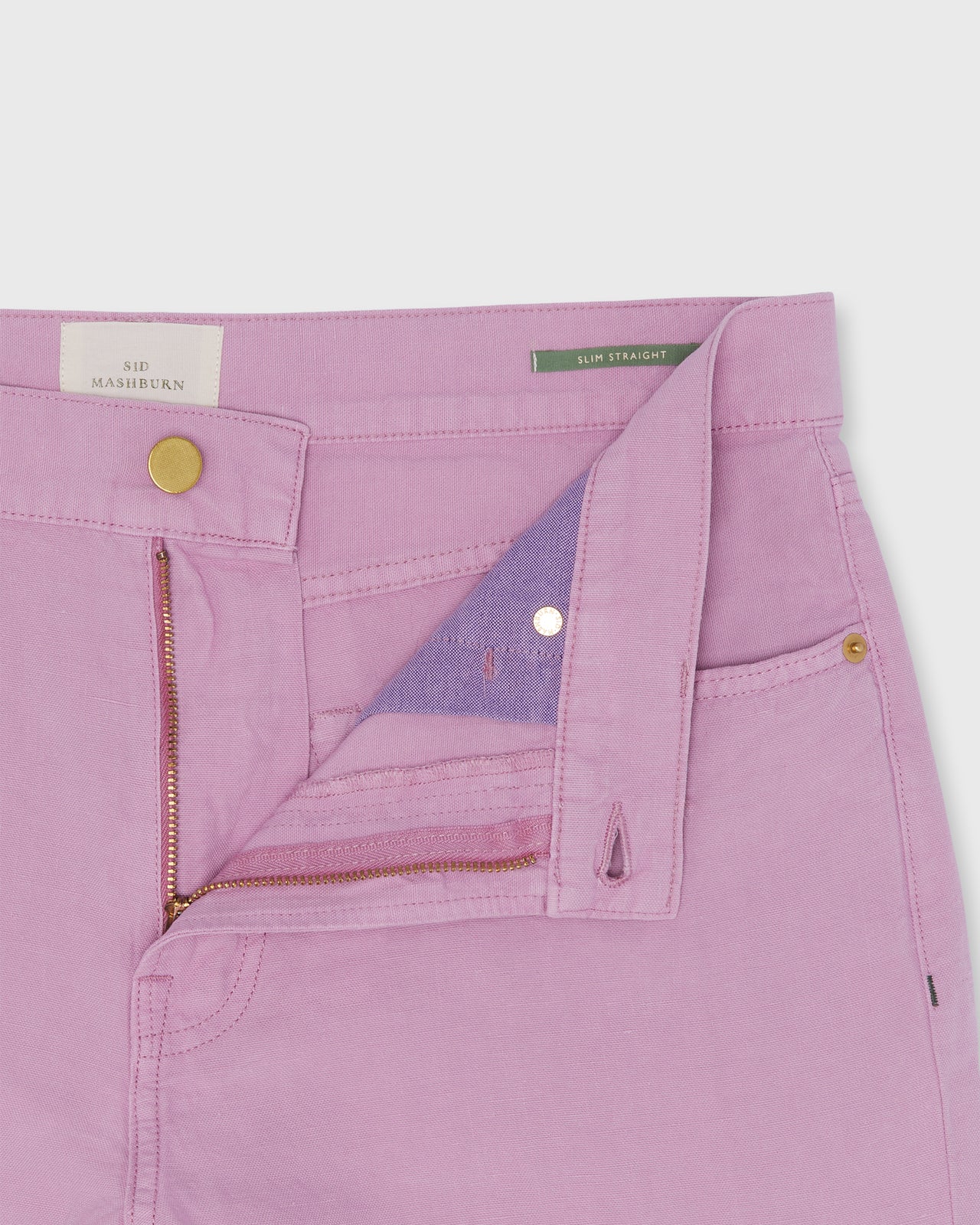 Slim Straight 5-Pocket Pant in Orchid Canapa Canvas