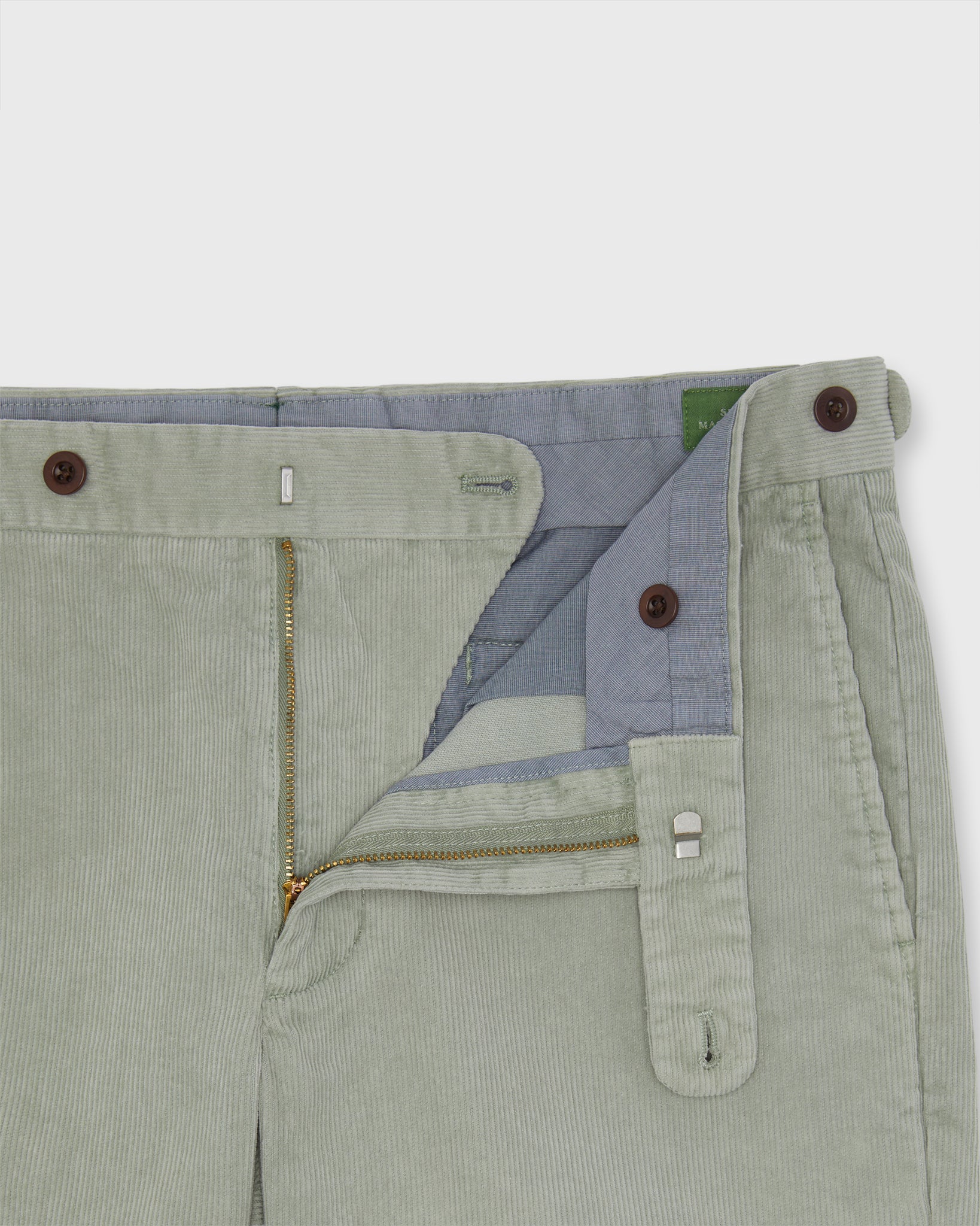 Side-Tab Field Short in Sage Garment Dyed Corduroy | Shop Sid Mashburn
