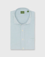 Load image into Gallery viewer, Spread Collar Sport Shirt in Grass/Sky Tattersall Poplin
