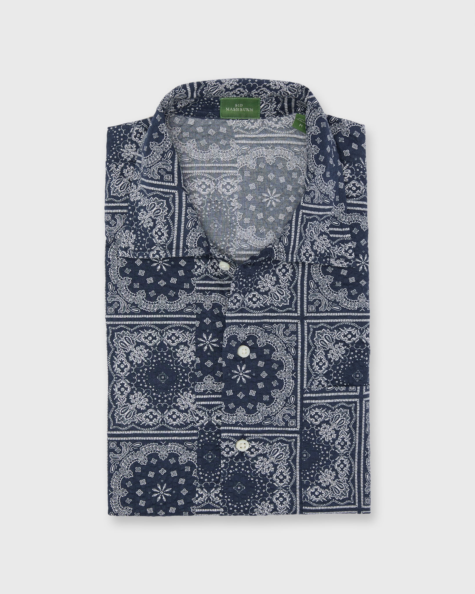 Ripley Shirt in Navy Paisley Seersucker | Sid Mashburn | Shop Sid