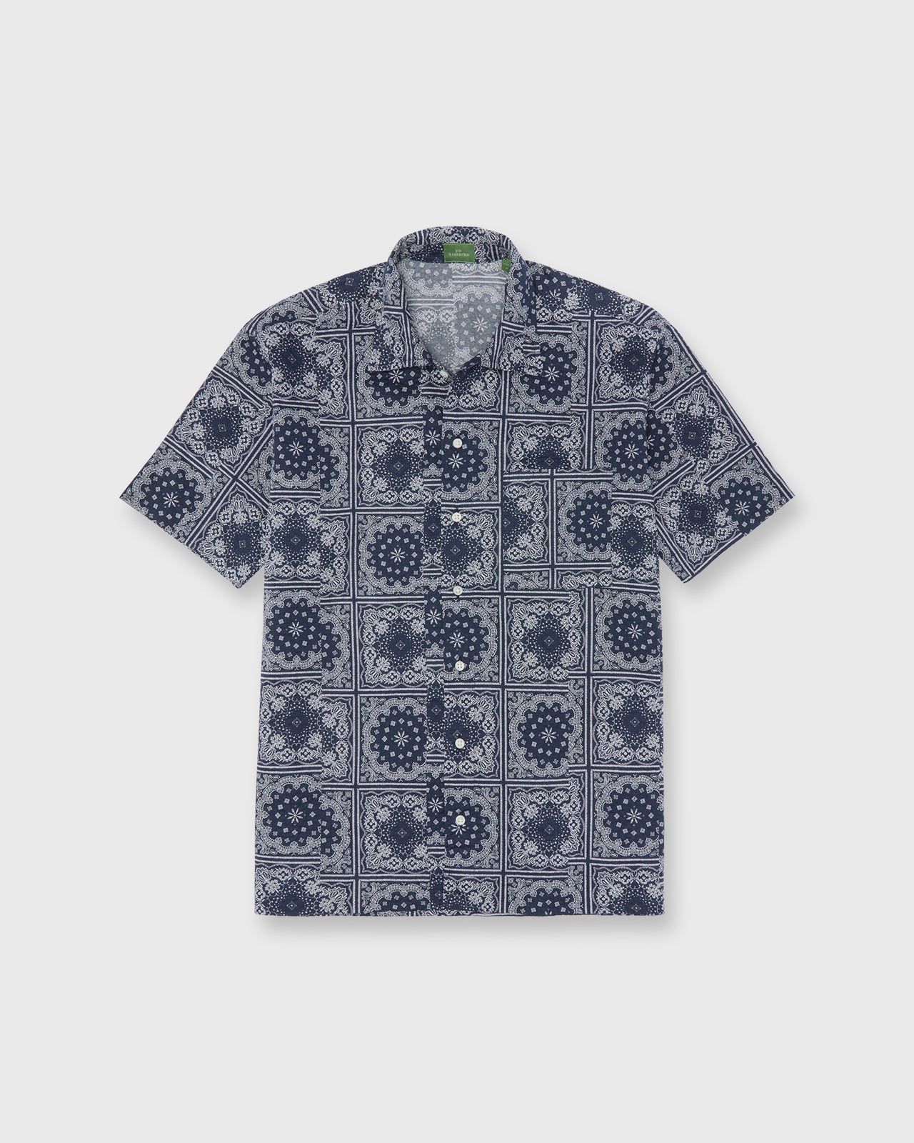 Ripley Shirt in Navy Paisley Seersucker