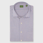 Load image into Gallery viewer, Made-to-Measure Shirt in Heather Sky/Mango Gingham Poplin

