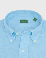 Load image into Gallery viewer, Button-Down Popover Sport Shirt in Seaglass Linen

