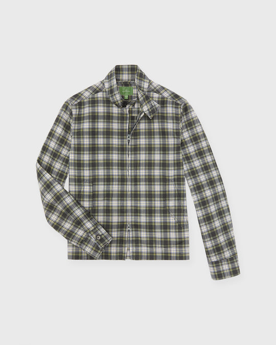 Harrington Jacket in Gordon Dress Tartan Dry Wax Poplin