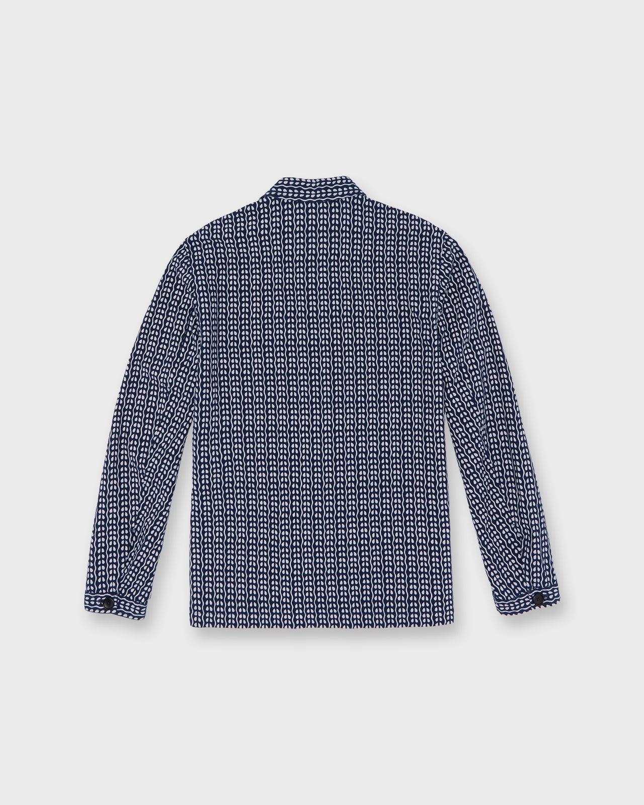 Chore Jacket in Navy/Bone Batik Print