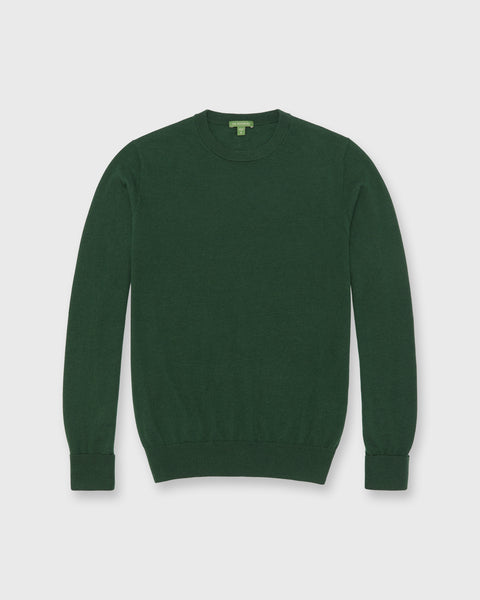 新品 RAINMAKER CREW-NECK S/S SWEATER グリーン5 Fine-Gauge Crewneck Sweater in Bottle Cashmere | Shop Sid Mashburn