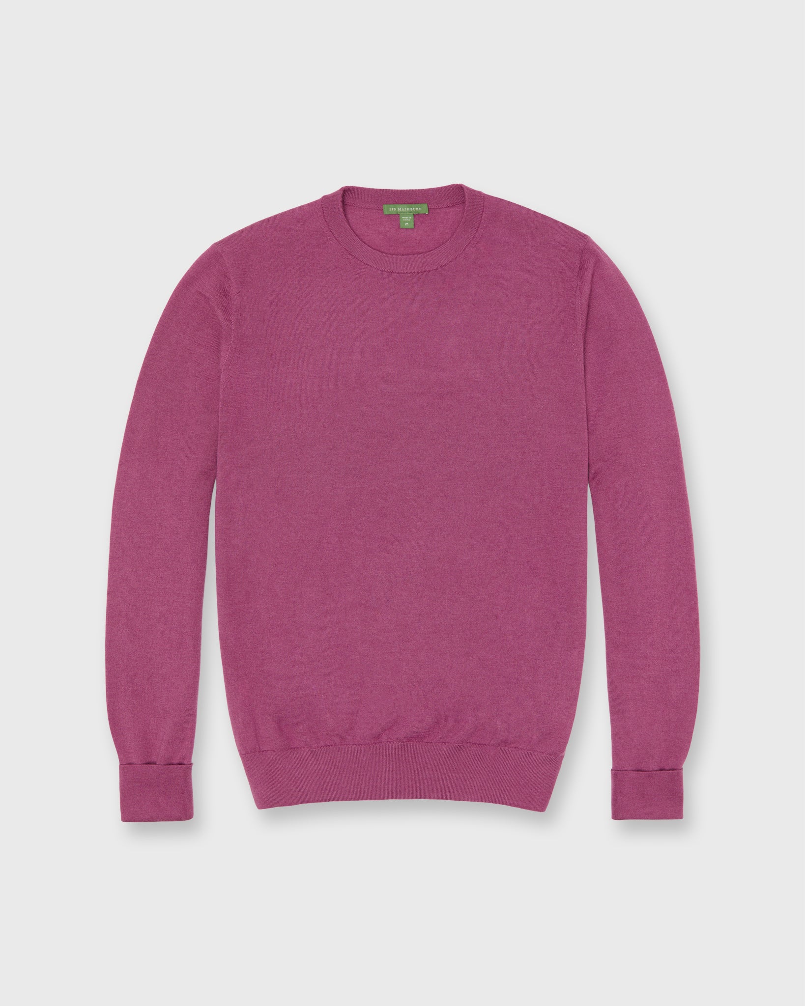 Fine-Gauge Crewneck Sweater in Rose Cashmere | Shop Sid Mashburn