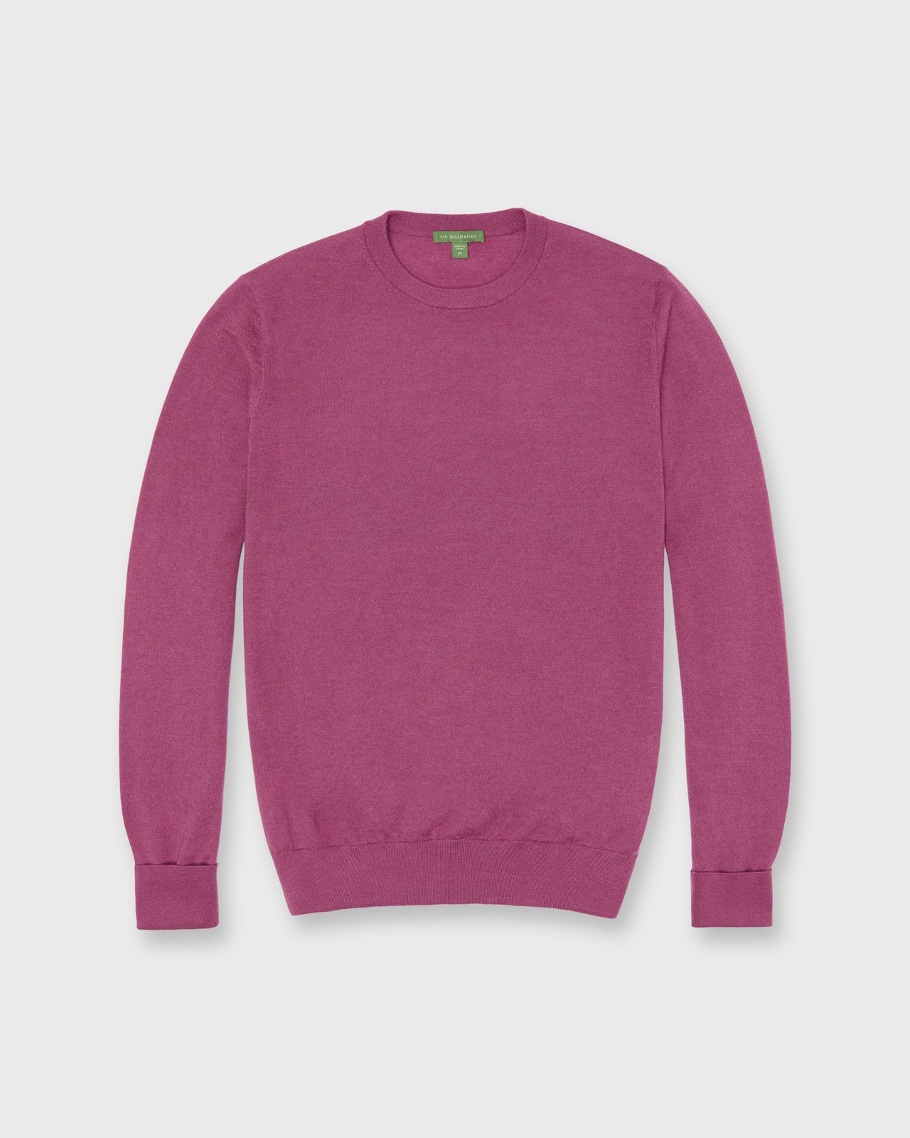 Fine-Gauge Crewneck Sweater in Rose Cashmere