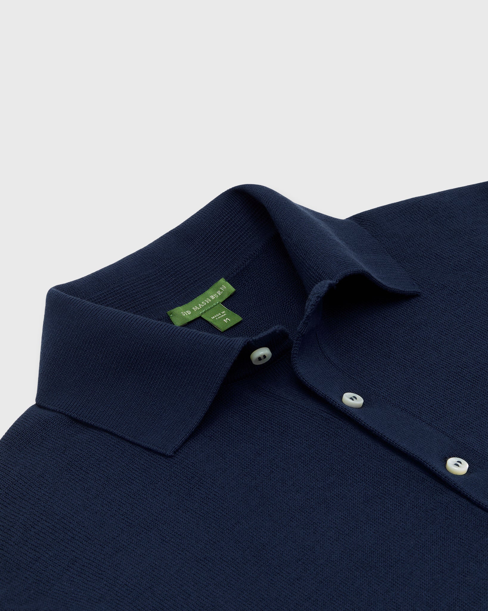 Rally Polo Sweater in Navy/Green/Gold Stripe Cotton | Shop Sid