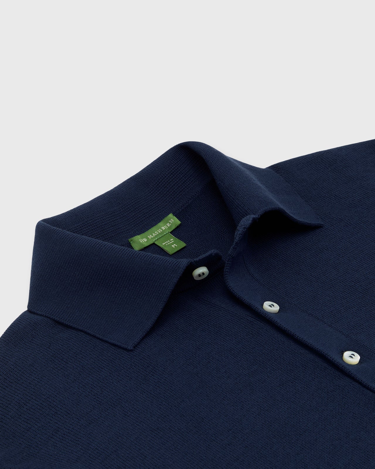 Rally Polo Sweater in Navy/Green/Gold Stripe Cotton