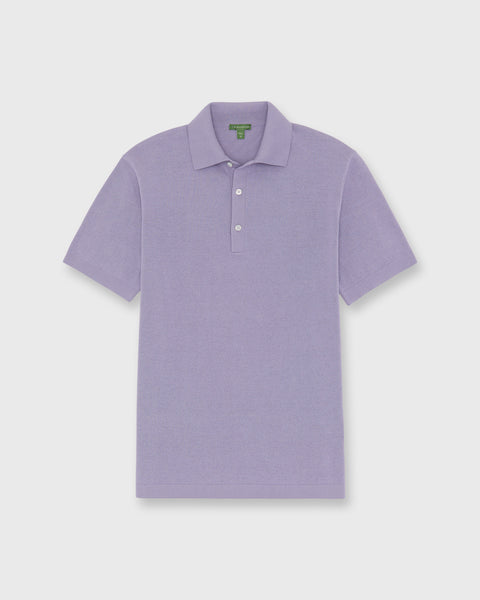 Rally Polo Sweater in Lilac Ice Cotton | Shop Sid Mashburn
