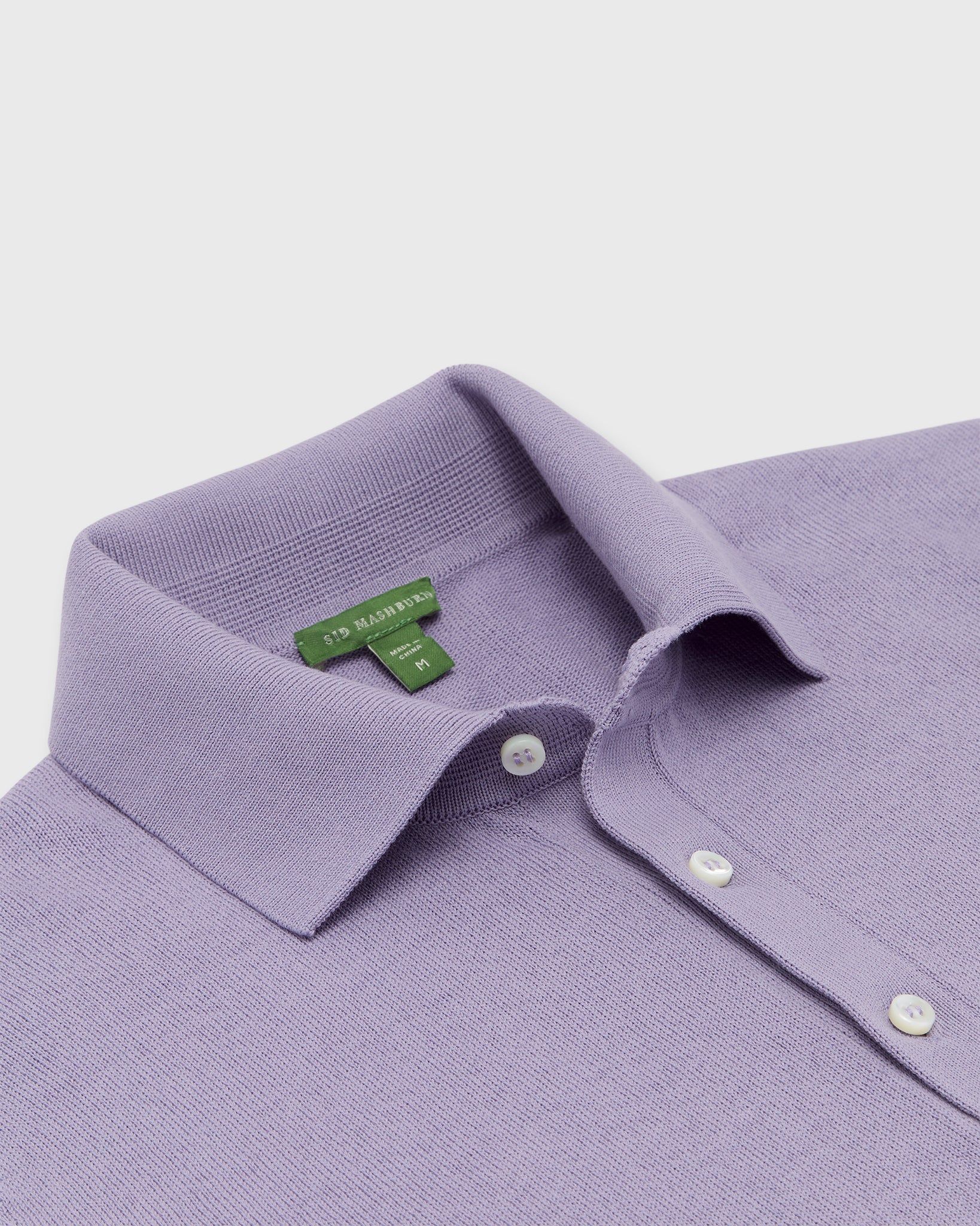 Rally Polo Sweater in Lilac Ice Cotton | Shop Sid Mashburn
