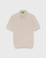 Load image into Gallery viewer, Textured Hyannis Polo Sweater in Bone Cotton/Linen
