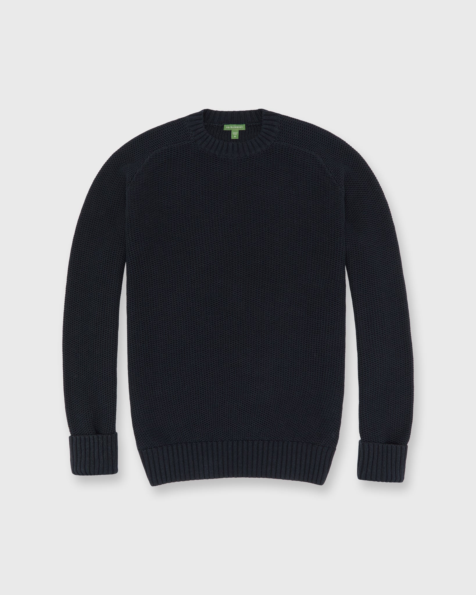 Beach Crewneck Sweater in Navy Cotton/Linen | Shop Sid Mashburn