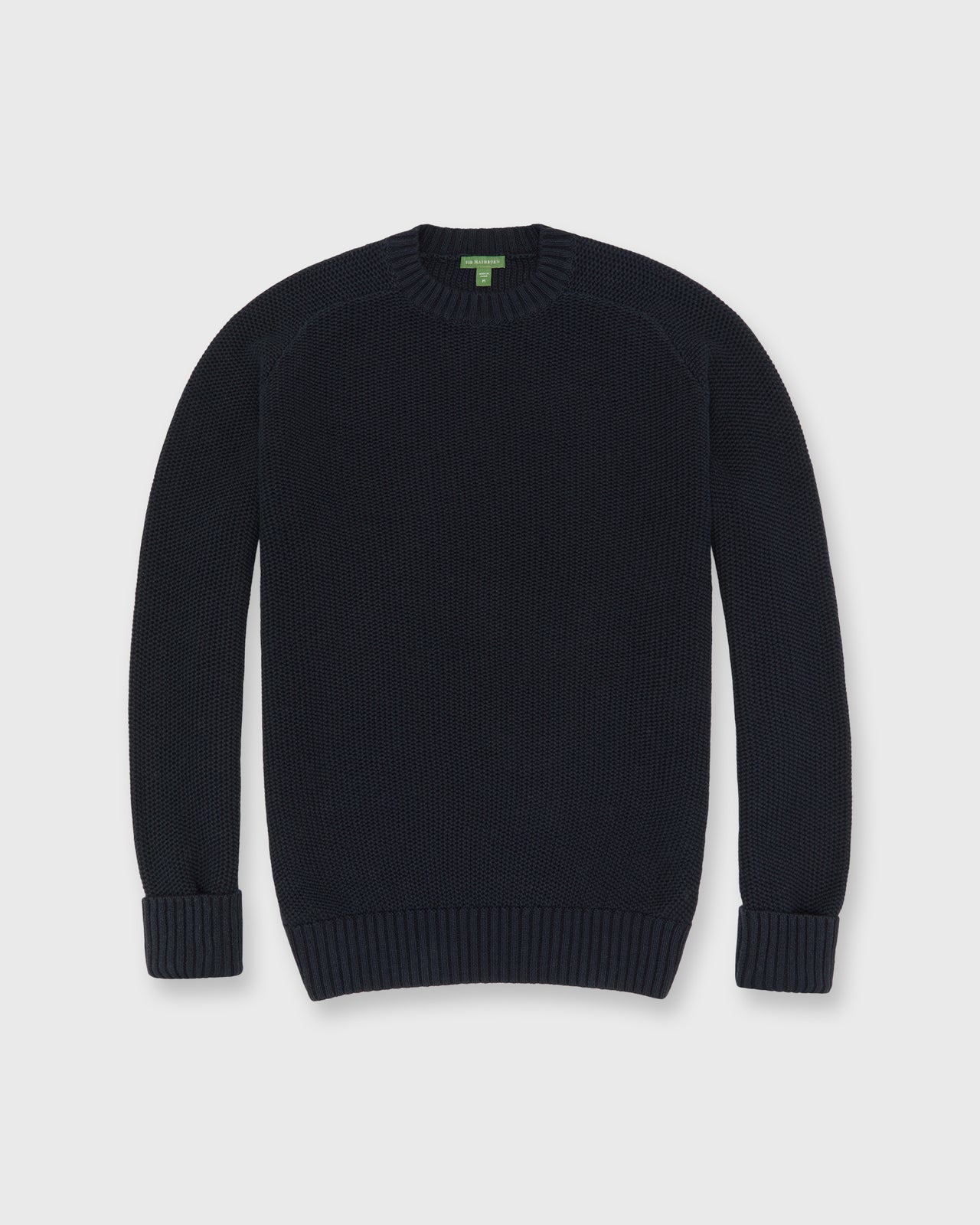 Beach Crewneck Sweater in Navy Cotton/Linen