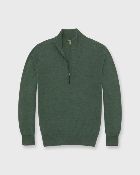 Fine-Gauge Half-Zip Sweater in Lovat Escorial Wool | Shop Sid Mashburn