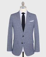 Load image into Gallery viewer, Butcher Jacket in Navy/Bone Jacquard
