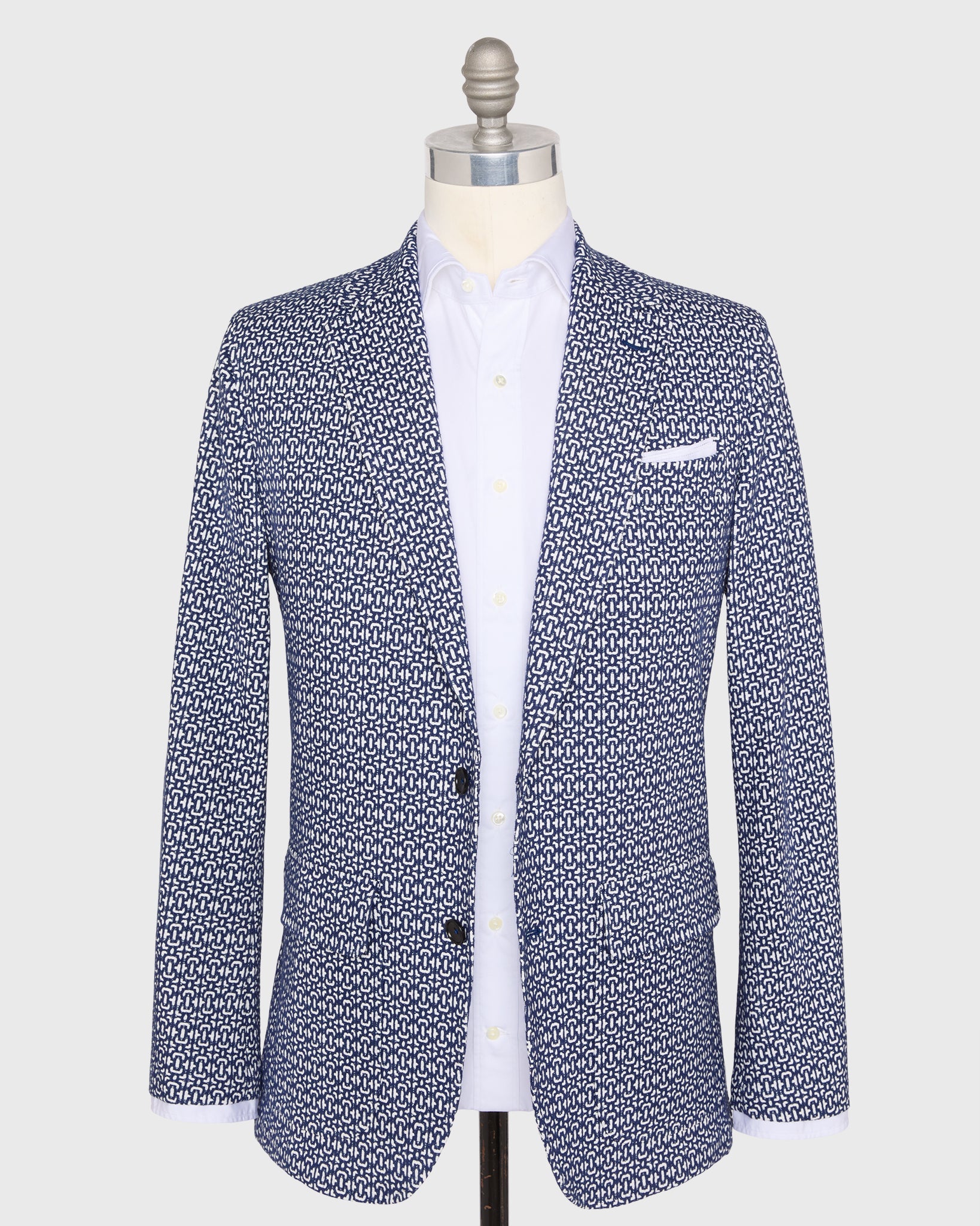 ジャケット・アウター Butcher ProductS Butcher Jacket in Navy/Bone Jacquard | Shop Sid Mashburn