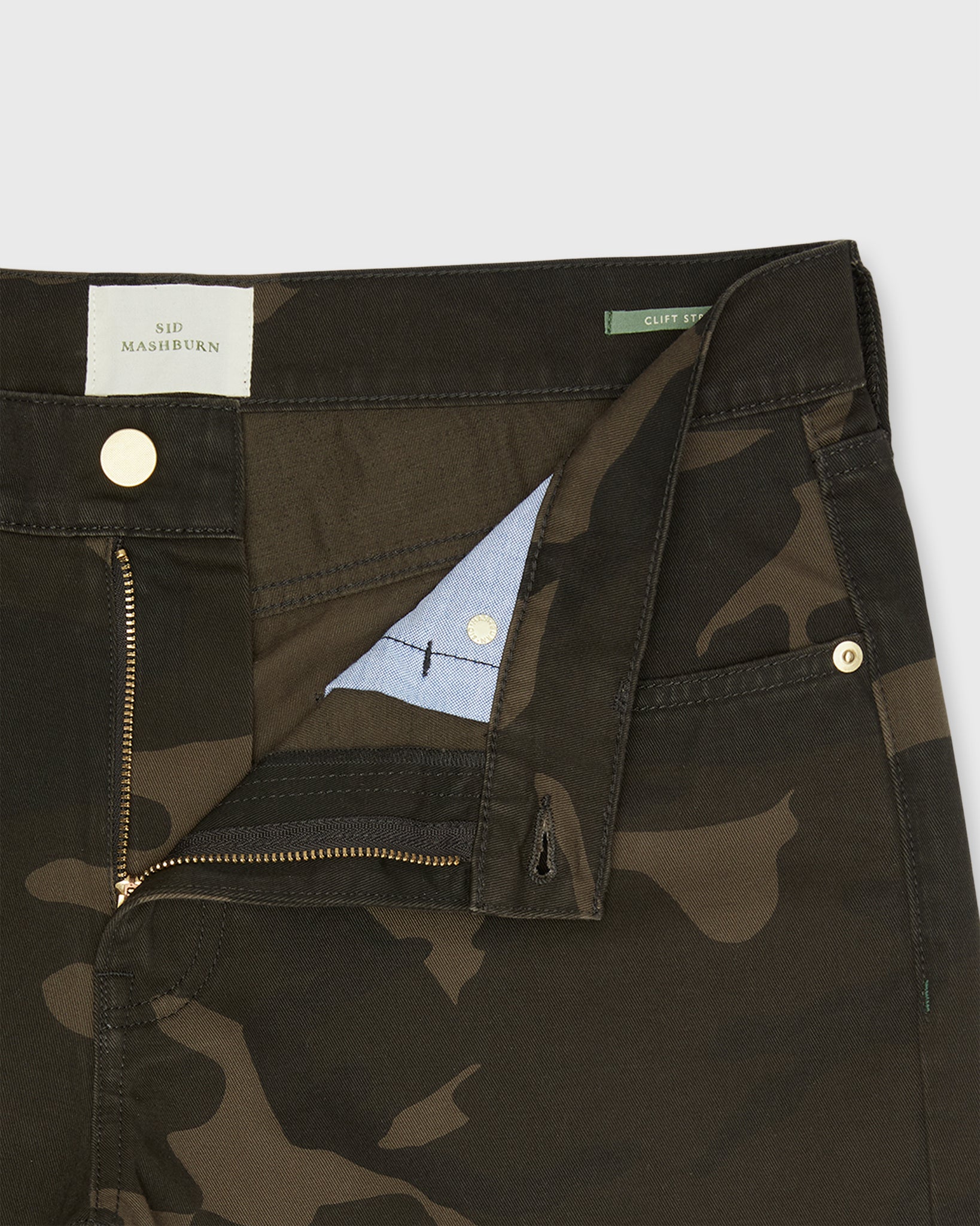 Clift Straight Leg Jean in Camo Printed Twill