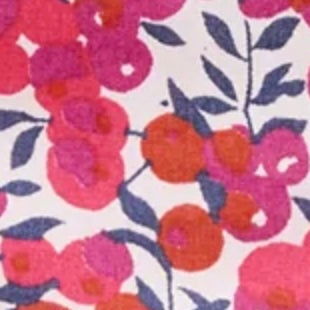 Soft Small Zip Pouch in Red/Pink Wiltshire Liberty Fabric