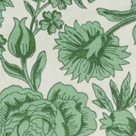 Soft Small Zip Pouch in Green Sambourne Liberty Fabric