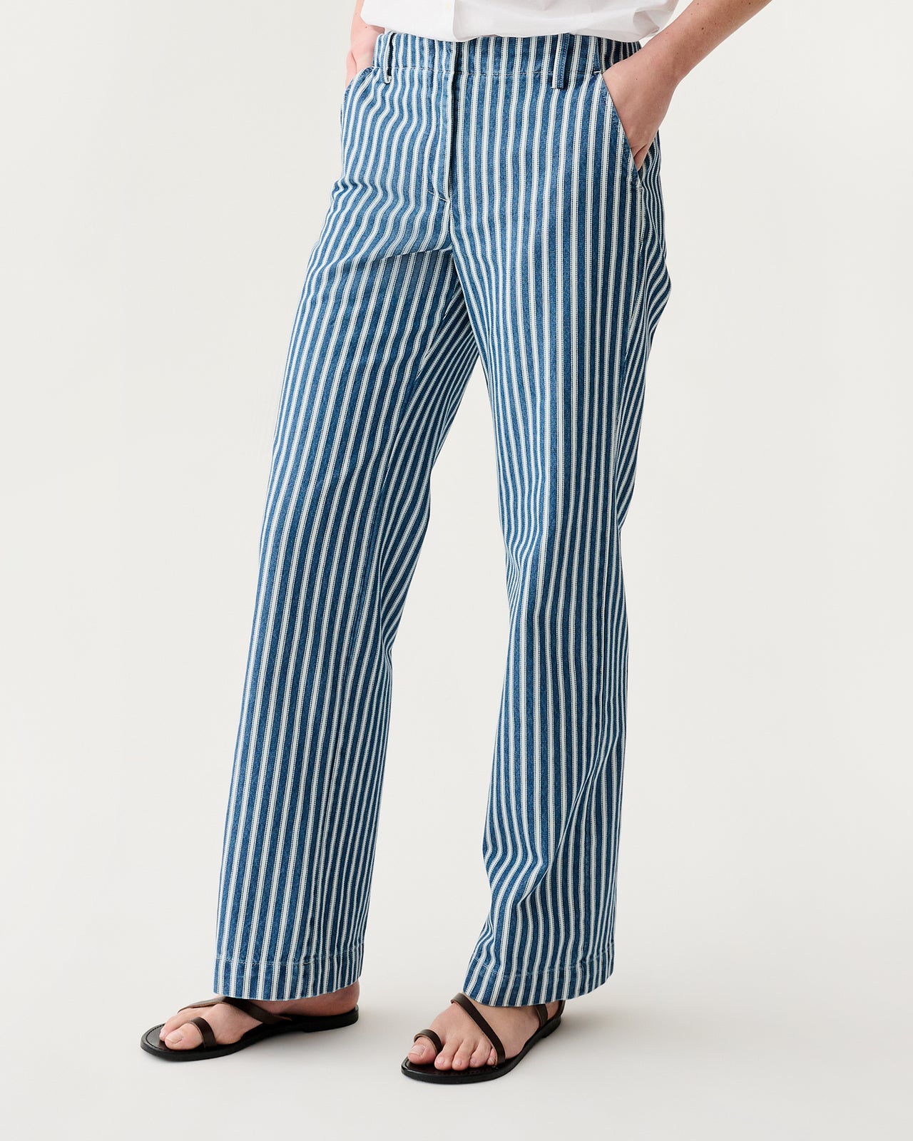 Frankie Pant in Indigo/Multi Stripe Denim