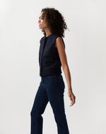 Load image into Gallery viewer, Regine Vest in Navy Bouclé Tweed
