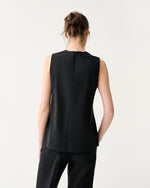 Load image into Gallery viewer, Jo Tunic in Black Bi-Stretch Tropical Wool
