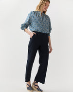 Load image into Gallery viewer, Christine Smocking Top in Blue Emma And Georgina Liberty Fabric
