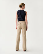 Load image into Gallery viewer, Camille Patch-Pocket Jean in Khaki Stretch Canvas
