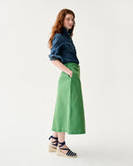 Load image into Gallery viewer, Robin Skirt in Green Stretch Canvas
