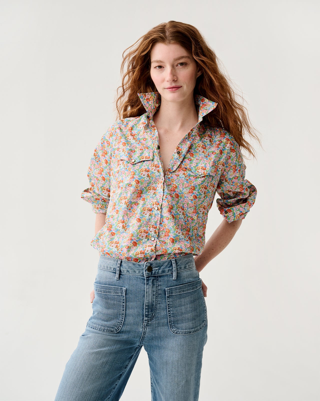 Western Shirt in Multi Leontyne Dream Liberty Fabric