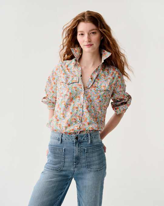 Western Shirt in Multi Leontyne Dream Liberty Fabric