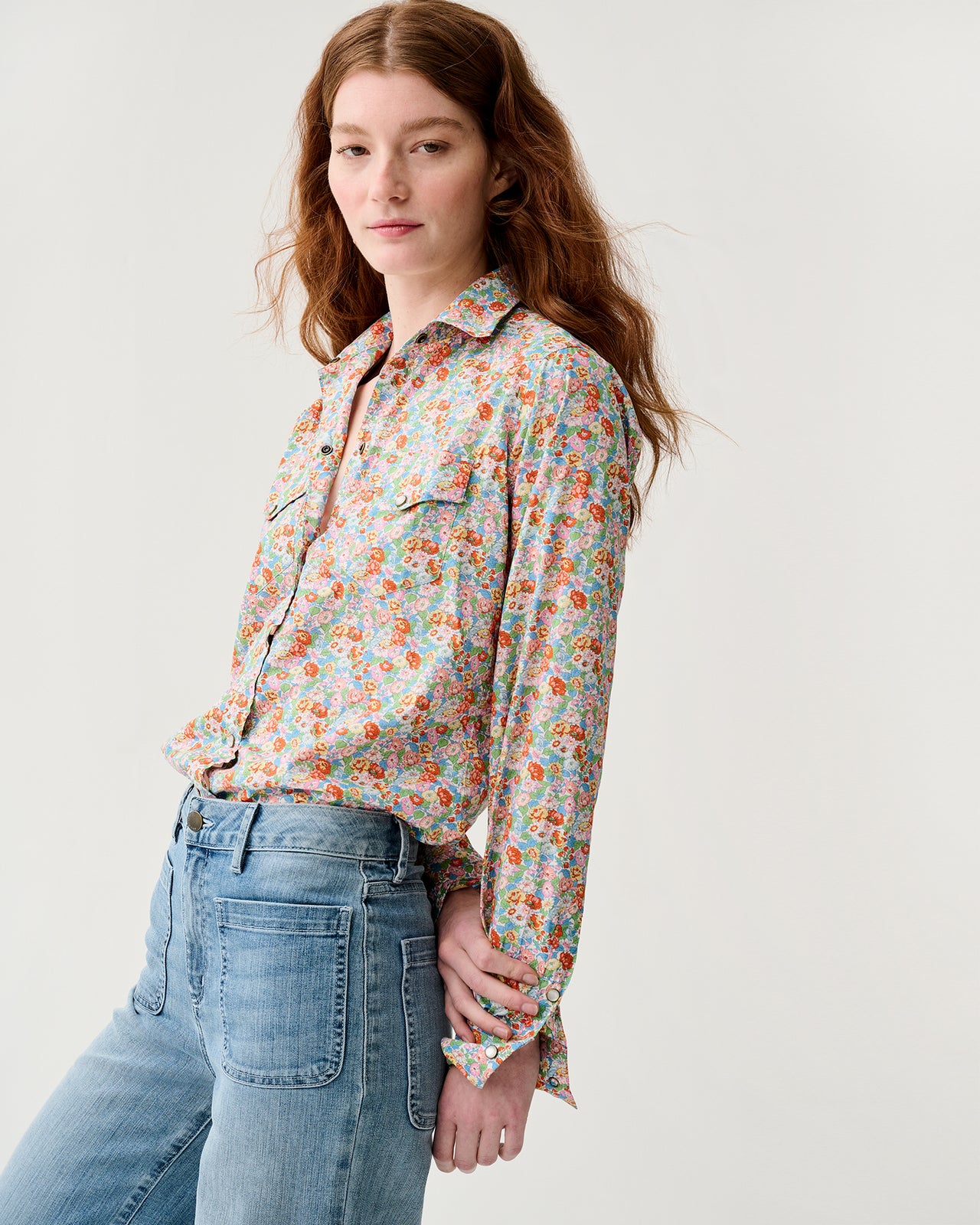 Western Shirt in Multi Leontyne Dream Liberty Fabric
