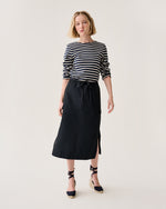 Load image into Gallery viewer, Willa Skirt in Navy Nylon Faille
