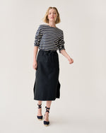 Load image into Gallery viewer, Willa Skirt in Navy Nylon Faille
