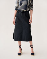 Load image into Gallery viewer, Willa Skirt in Navy Nylon Faille

