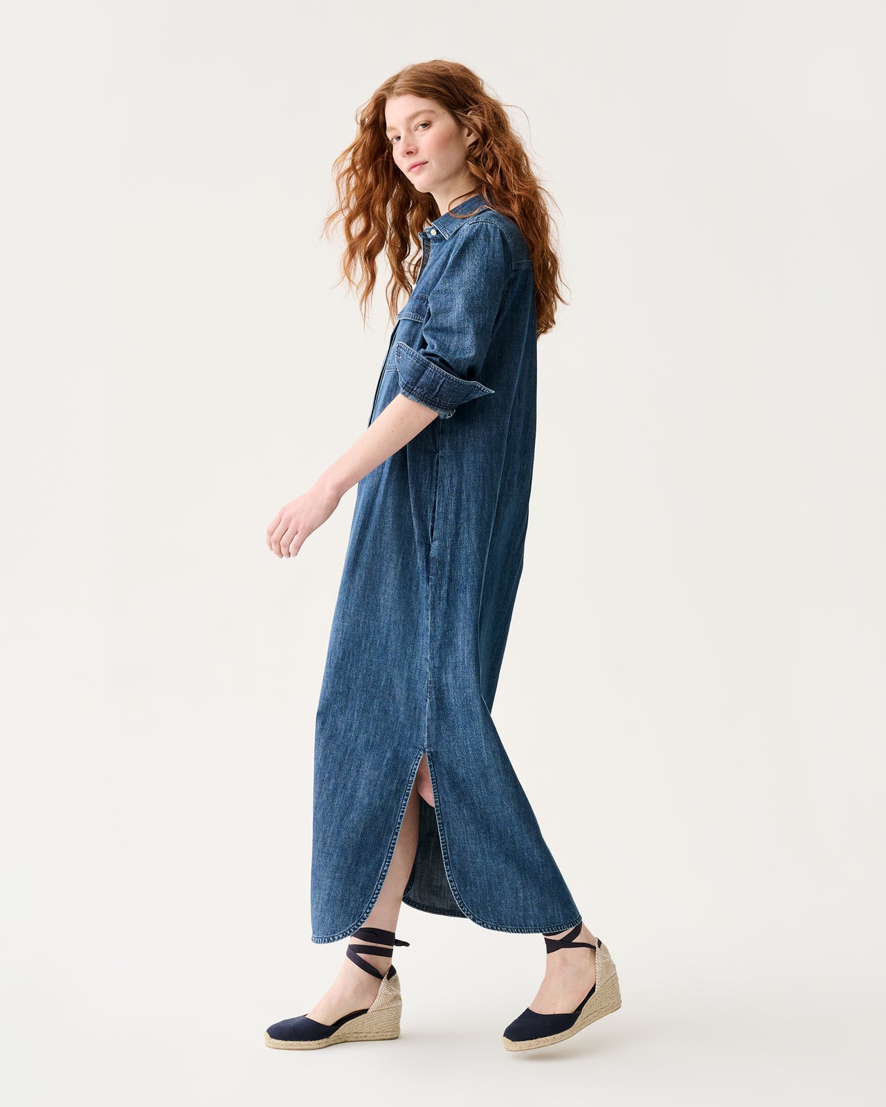 Priya Dress in 5-Year Indigo Lightweight Denim - M by Ann Mashburn Priya Dress in 5-Year Indigo Lightweight Denim - M by Ann Mashburn
