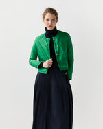 Load image into Gallery viewer, Megan Cashpad Cardigan Jacket in Green Nylon
