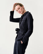 Load image into Gallery viewer, Safari Jacket in Navy Bi-Stretch Tropical Wool
