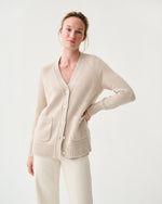 Load image into Gallery viewer, Selma Cardigan in Wheat Cashmere

