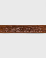 Load image into Gallery viewer, Hand-Tooled Belt in Brown Floral Leather
