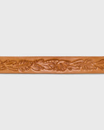 Load image into Gallery viewer, Hand-Tooled Belt in Russet Floral Leather
