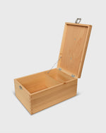 Load image into Gallery viewer, Shoe Cleaning Box With Folding Lid in Oiled Beechwood

