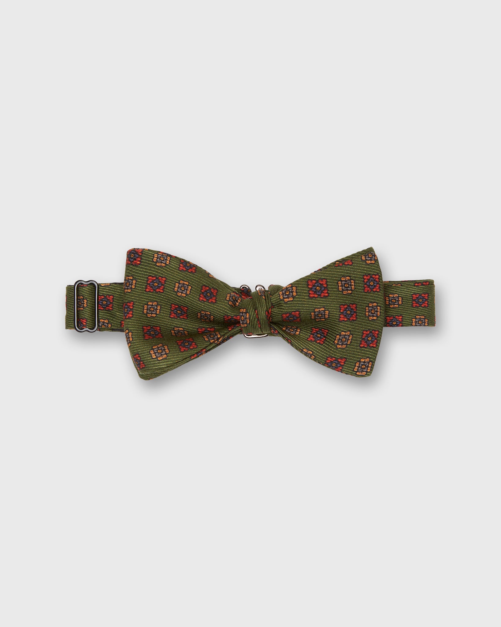 Silk Bow Tie in Green Alexander Foulard