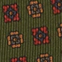 Silk Bow Tie in Green Alexander Foulard