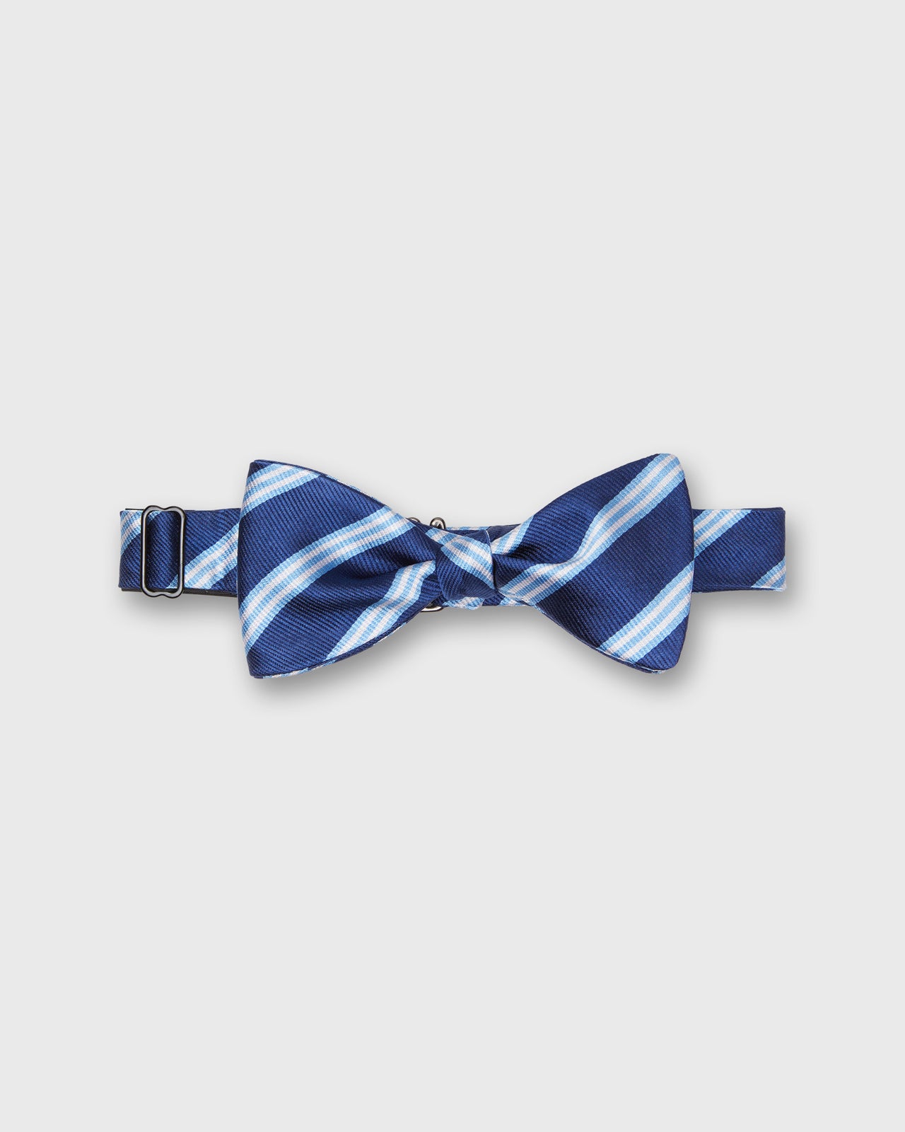 Silk Bow Tie in Navy/Blue Brooks Stripe