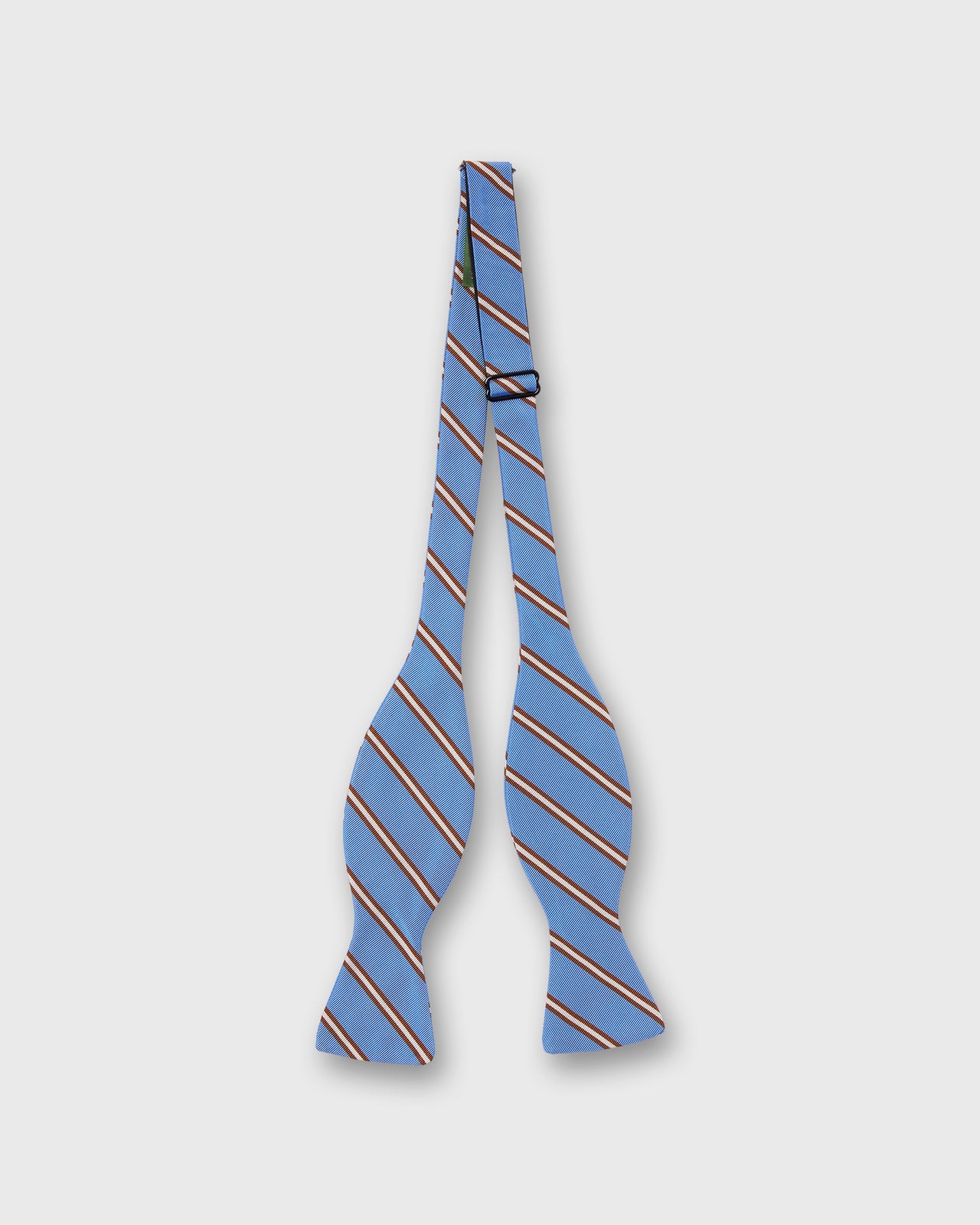 Silk Bow Tie in Cobalt/Mahogany Queens Stripe