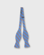 Load image into Gallery viewer, Silk Bow Tie in Cobalt/Mahogany Queens Stripe
